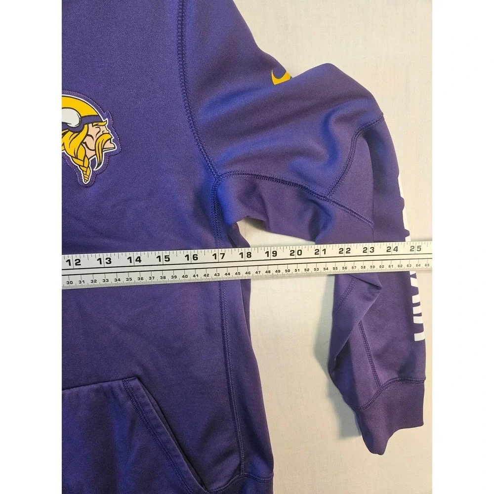 Nike Minnesota Vikings Mens Purple Therma-FIT Full Zip Hoodie NFL Logo 2554